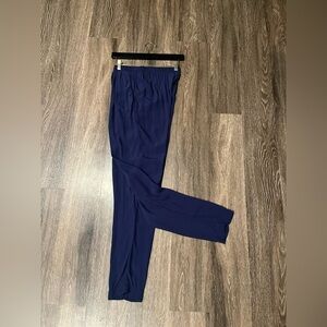 WAYF BLUE STRAIGHT-LEG PANTS W/ ELASTIC WAIST BAND AND POCKETS SIZE XS